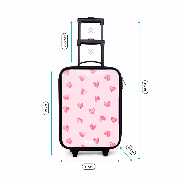 Valise enfant - Coeurs roses — 7