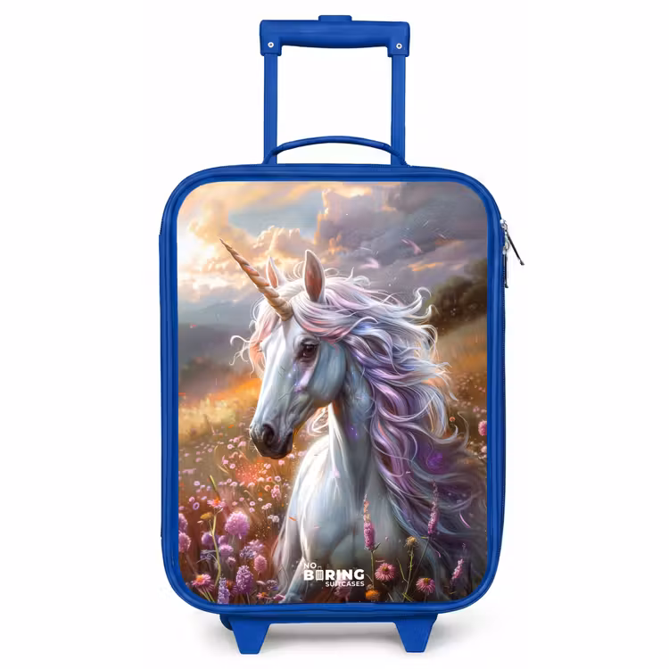 Valise enfant - Bleu - Corne perlée pastel — 1