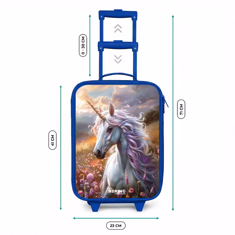 Valise enfant - Bleu - Corne perlée pastel — 6