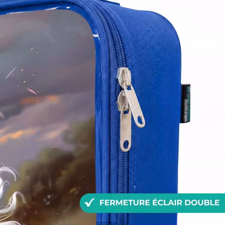 Valise enfant - Bleu - Corne perlée pastel — 7