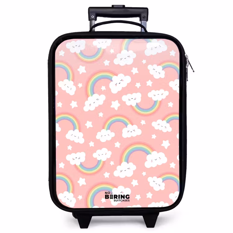 Valise enfant - Rose avec motif arc-en-ciel — 1