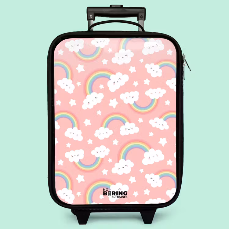Valise enfant - Rose avec motif arc-en-ciel — 3