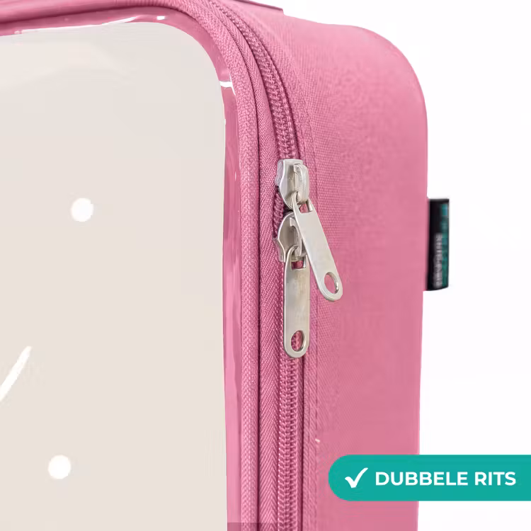 Valise enfant - Rose - Baleine beige dans une mer de fleurs — 7