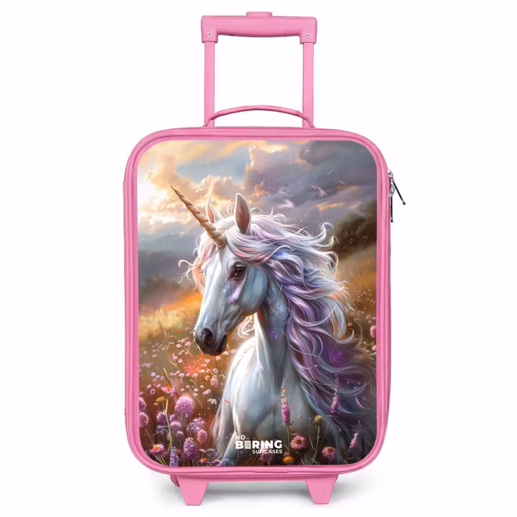 Valise enfant - Rose - Corne perlée pastel — 1