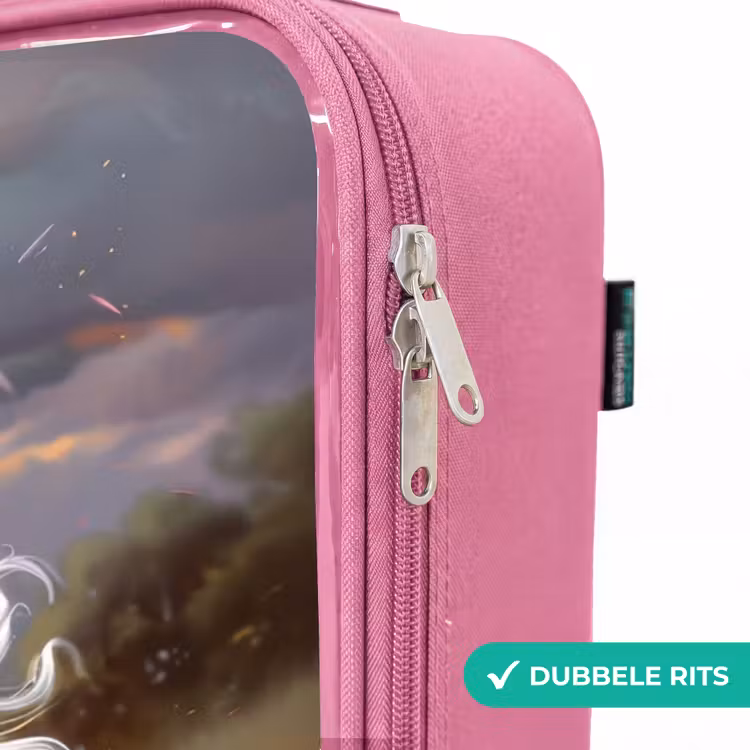 Valise enfant - Rose - Corne perlée pastel — 7