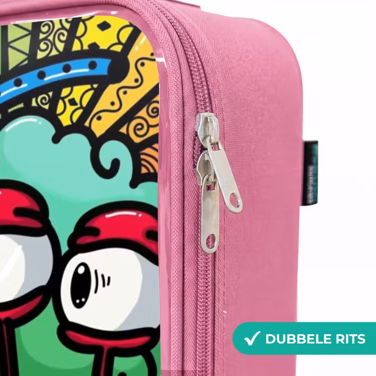 Valise enfant - Rose - Joyeux chaos monstre — 7