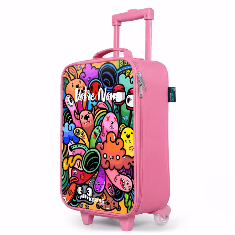 Valise enfant - Rose - Joyeux chaos monstre — 8