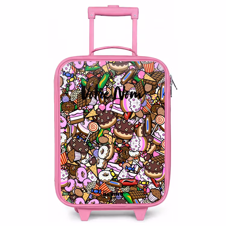 Valise enfant - Rose - Modèle débordant de friandises — 1