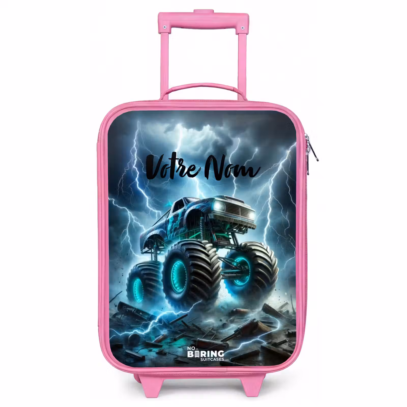 Valise enfant - Rose - Roues du tonnerre — 1