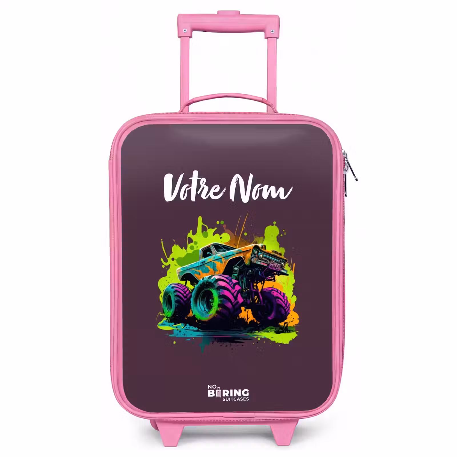 Valise enfant - Rose - Roues néon — 1