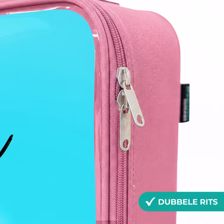 Valise enfant - Rose - Camion monstre sur fond bleu clair — 7