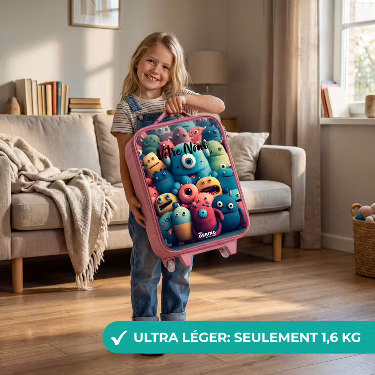 Valise enfant - Rose - Échantillons souples et convexes — 3