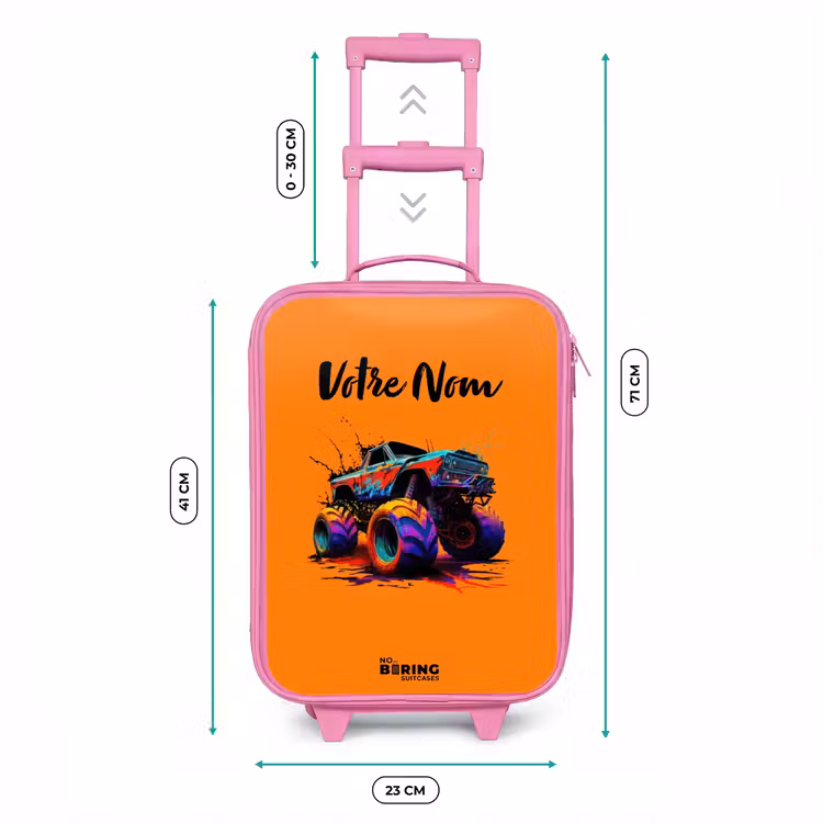 Valise enfant - Rose - Roues arc-en-ciel — 6