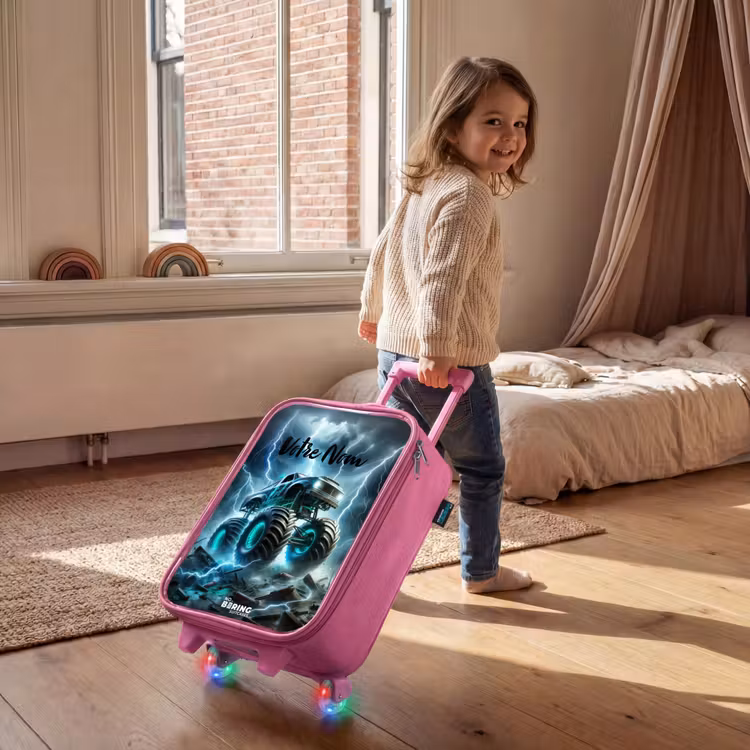 Valise enfant - Rose - Roues du tonnerre — 2