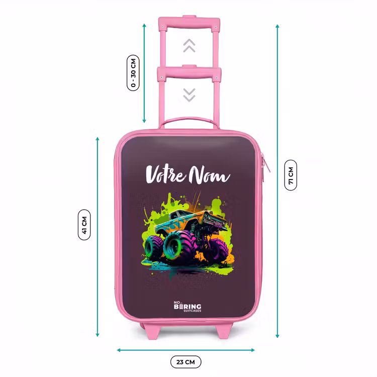 Valise enfant - Rose - Roues néon — 6