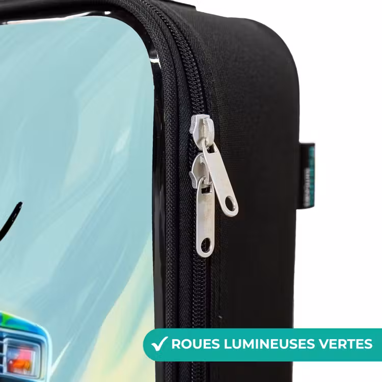 Valise enfant - Camion monstre vert avec coups de pinceau — 6