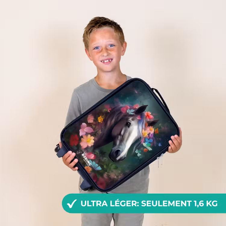Valise enfant - Cheval dans des fleurs colorées — 2