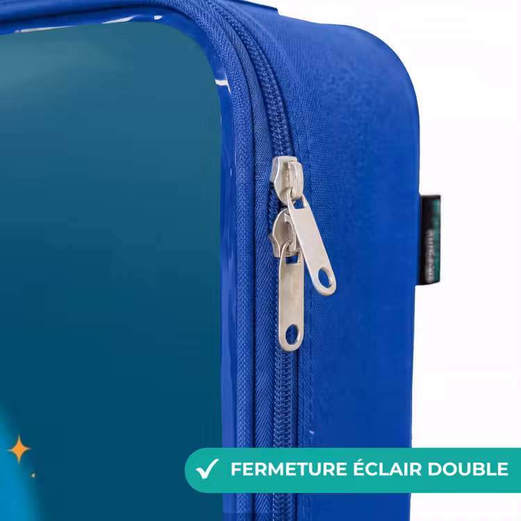 Valise enfant - Bleu - Raton laveur pirate sur un bateau — 7