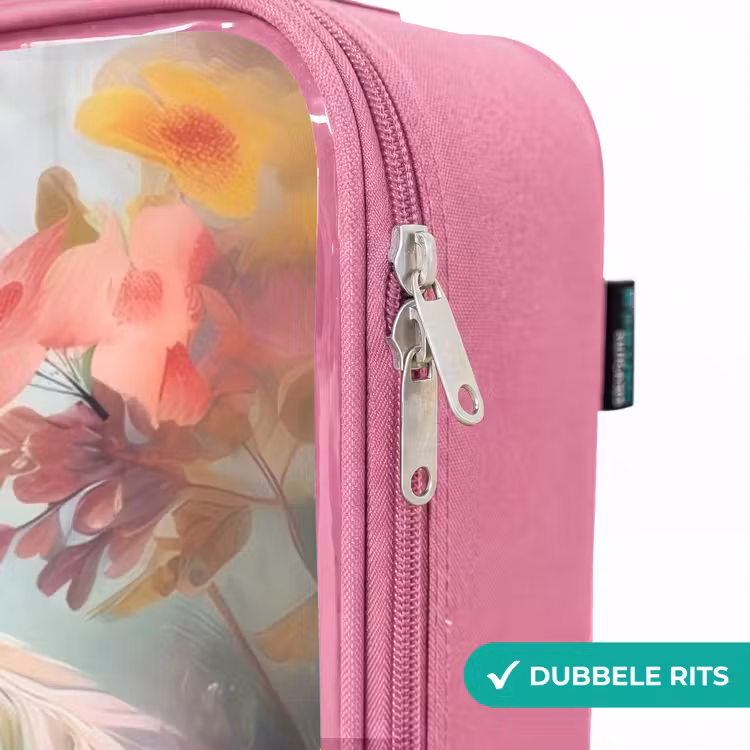 Valise enfant - Rose - Cheval blanc entouré de fleurs — 7
