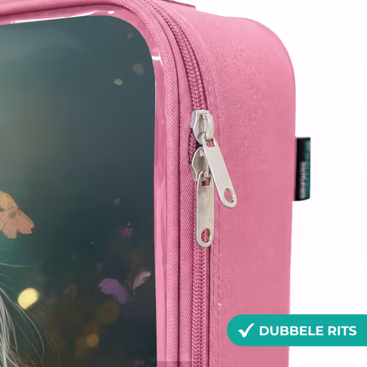 Valise enfant - Rose - Cheval marron clair parmi les fleurs — 7