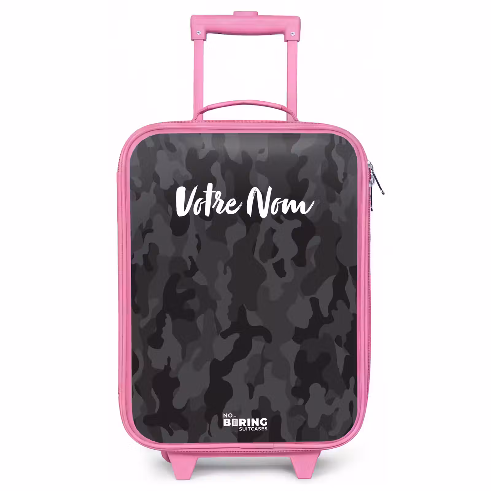 Valise enfant - Rose - Imprimé camouflage vert — 1