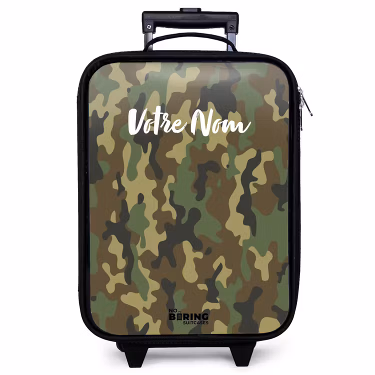 Valise enfant - Camouflage vert avec couleur sable — 1