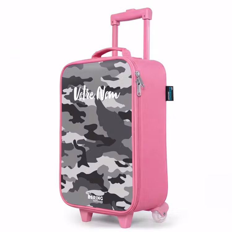 Valise enfant - Rose - Camo gris — 8