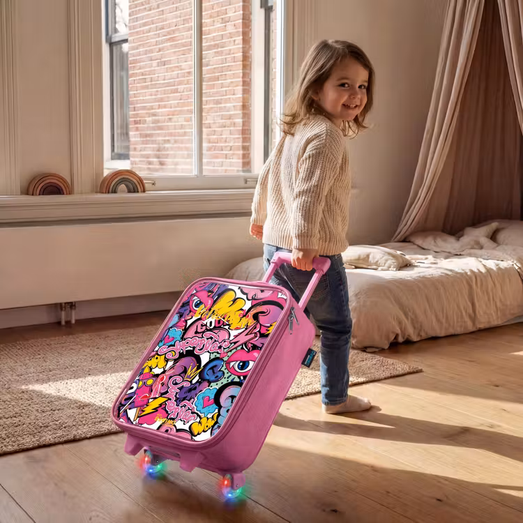 Valise enfant - Rose - Graffiti féminin — 2