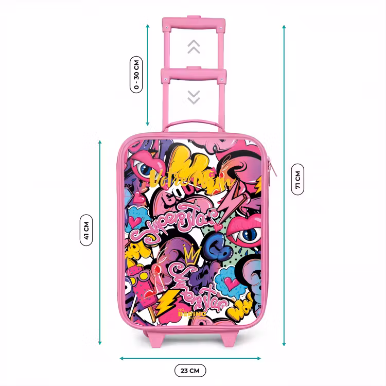 Valise enfant - Rose - Graffiti féminin — 6