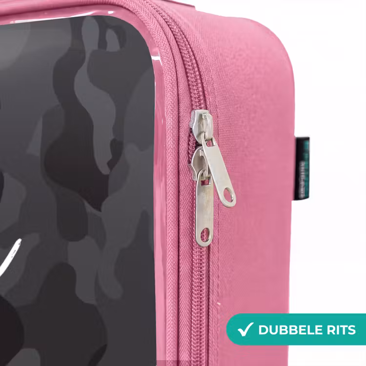 Valise enfant - Rose - Imprimé camouflage vert — 7