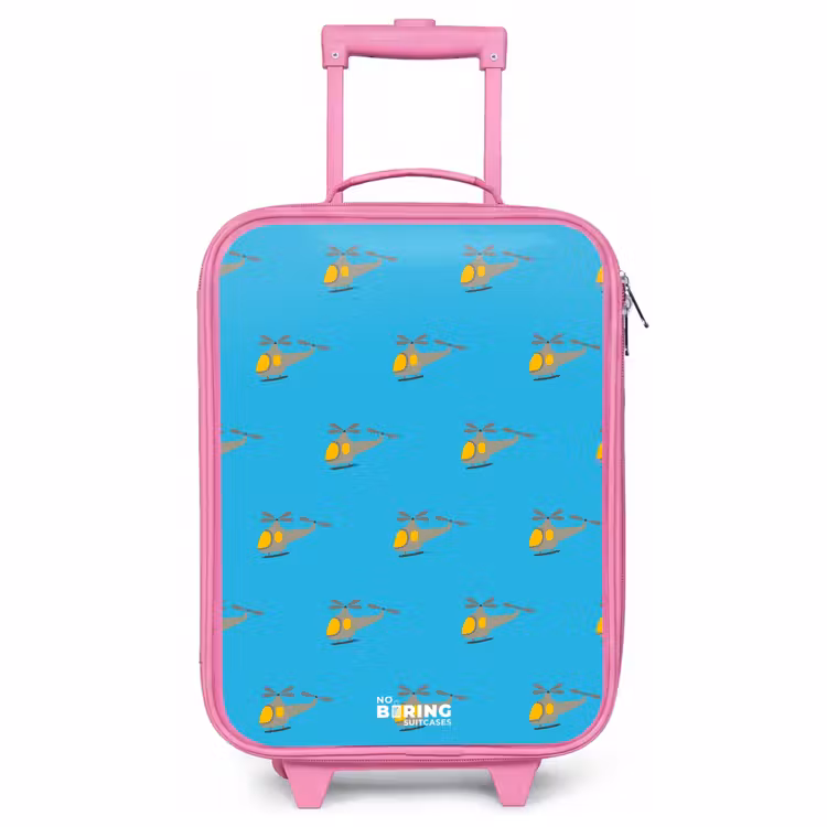 Valise enfant - Rose - L'agitation autour de l'hélicoptère — 1