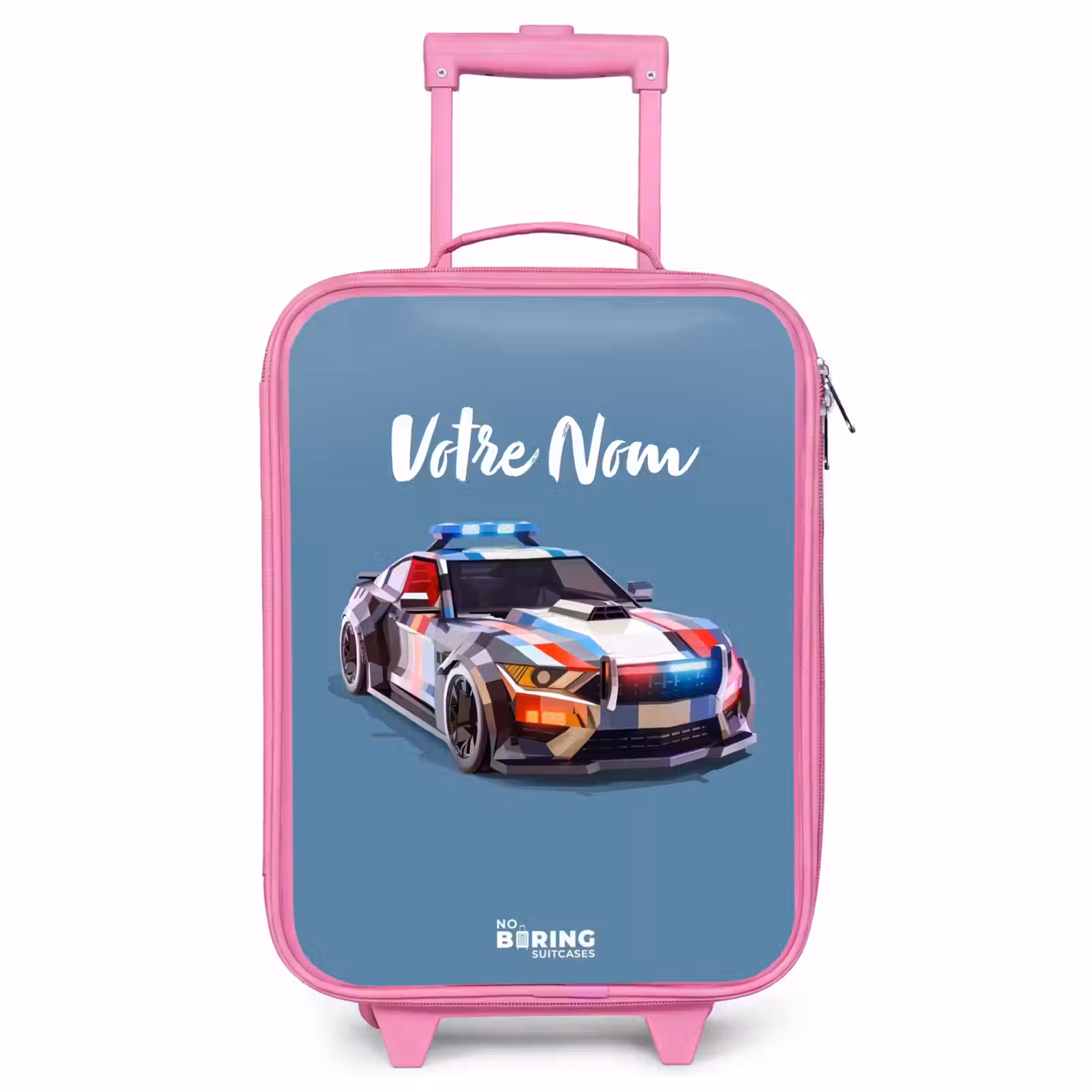 Valise enfant - Rose - Voiture de police éblouissante — 1