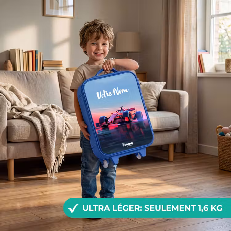 Valise enfant - Bleu - Coureur rouge — 3