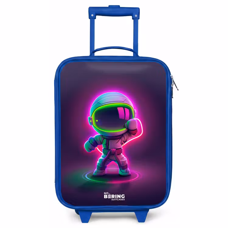 Valise enfant - Bleu - Espace karaté néon — 1