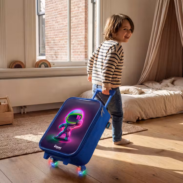 Valise enfant - Bleu - Espace karaté néon — 2