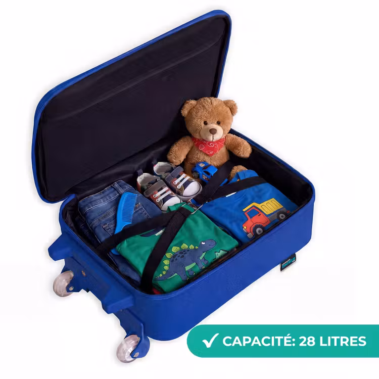 Valise enfant - Bleu - Espace karaté néon — 4