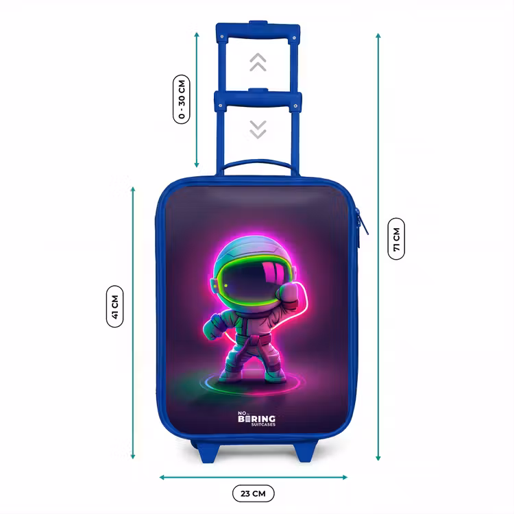 Valise enfant - Bleu - Espace karaté néon — 6