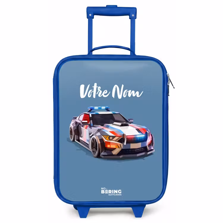 Valise enfant - Bleu - Voiture de police éblouissante — 1