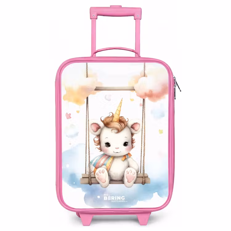 Valise enfant - Rose - Bébé licorne à bercer — 1