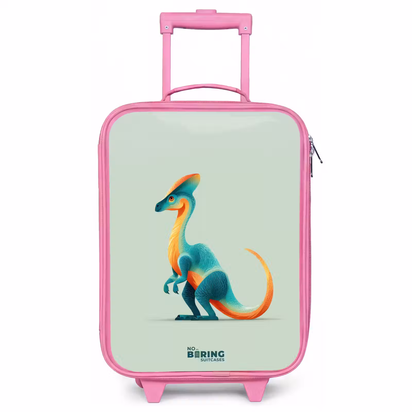 Valise enfant - Rose - Dino élégant avec peigne — 1