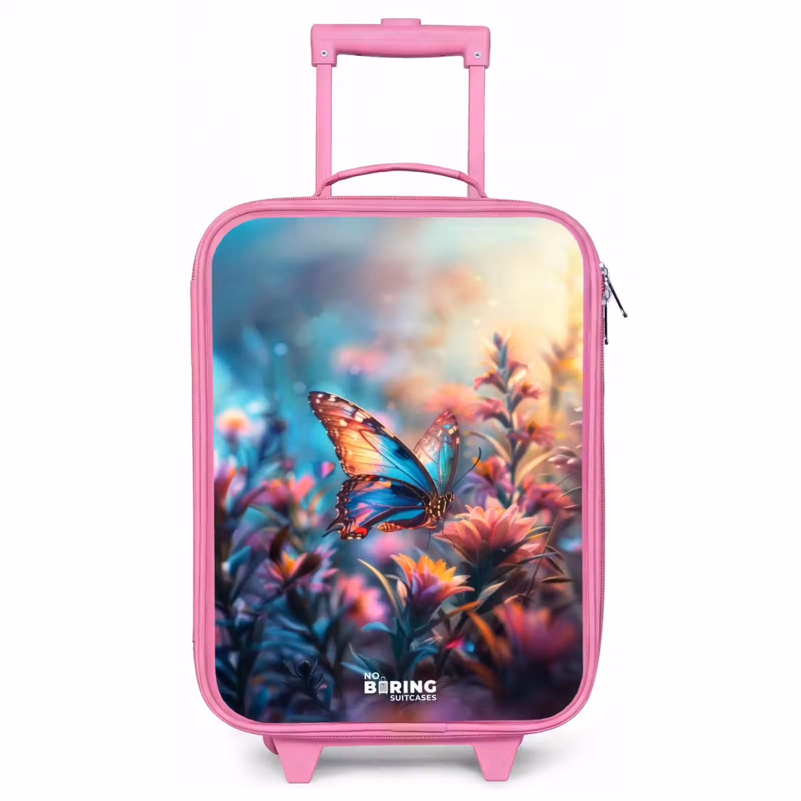 Valise enfant - Rose - Fleurs de papillon — 1