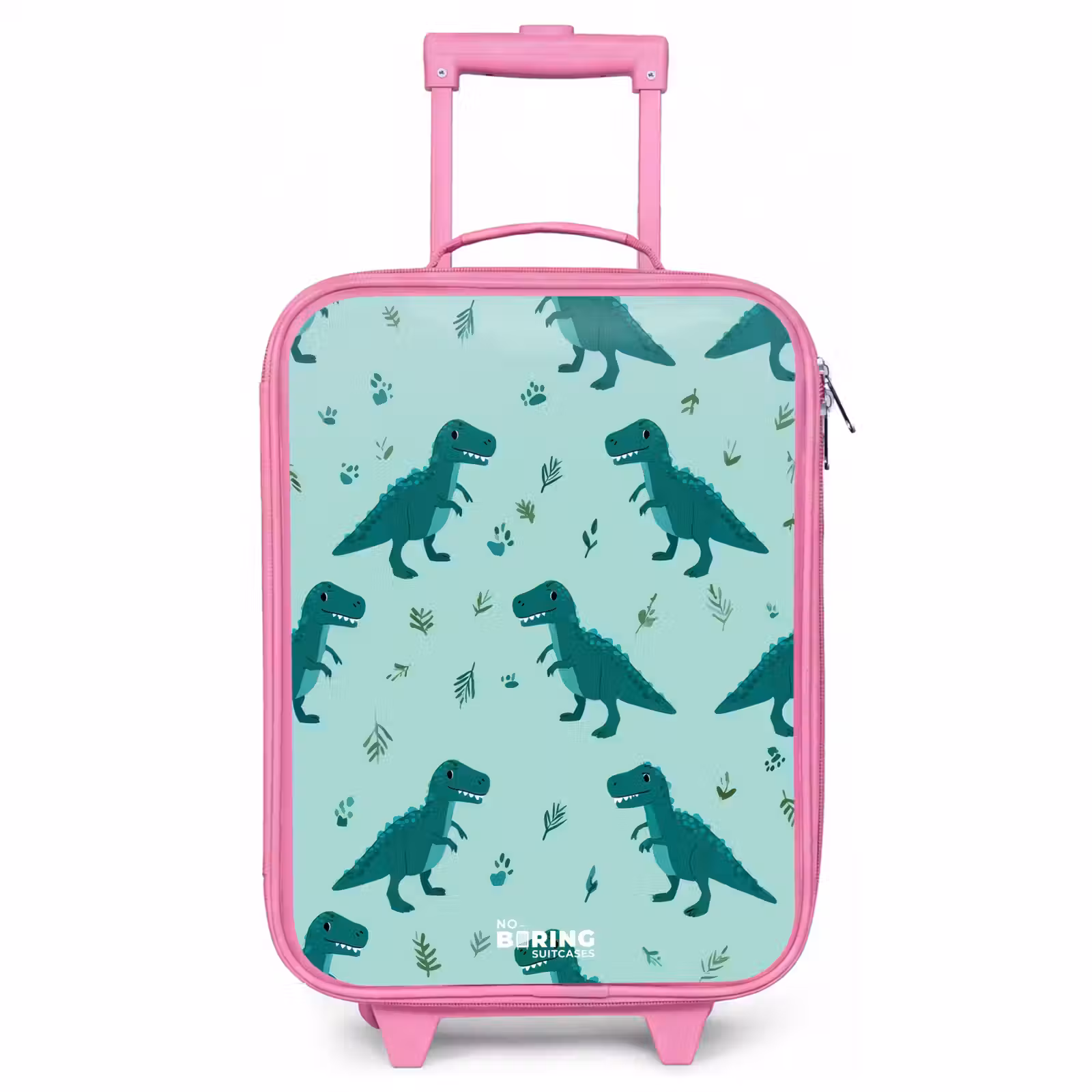 Valise enfant - Rose - T. rex amical entre les pistes — 1