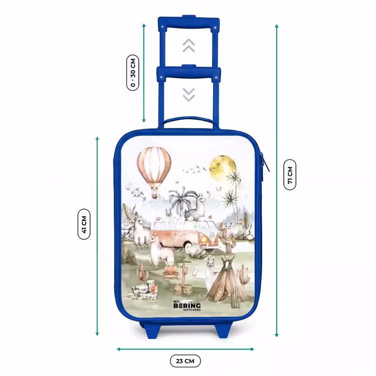 Valise enfant - Bleu - Aventure en alpaga — 6