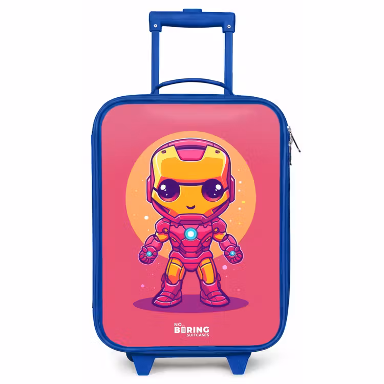 Valise enfant - Bleu - Ranger rose — 1