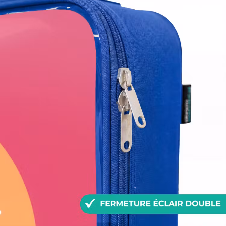 Valise enfant - Bleu - Ranger rose — 7