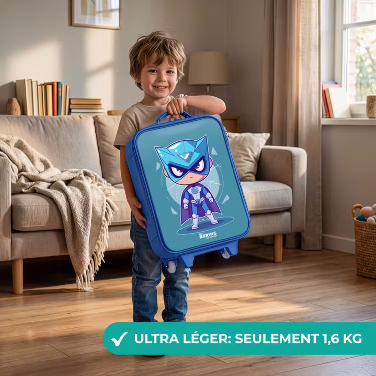 Valise enfant - Bleu - Tornade turquoise — 3
