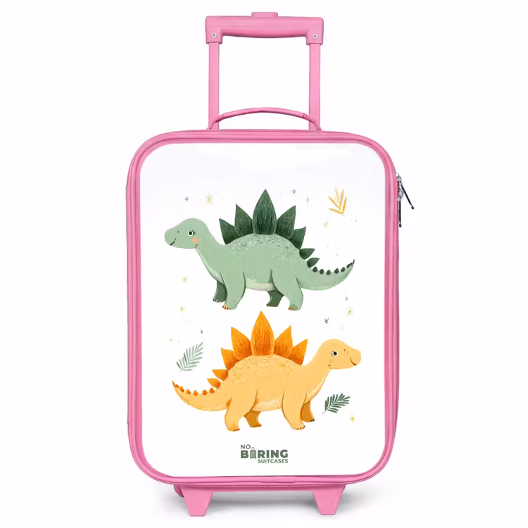 Valise enfant - Rose - Amis joyeux du stégosaure — 1