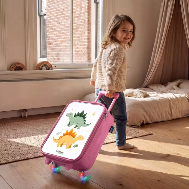 Valise enfant - Rose - Amis joyeux du stégosaure — 2