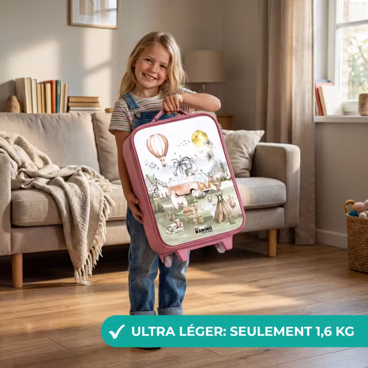 Valise enfant - Rose - Aventure en alpaga — 3