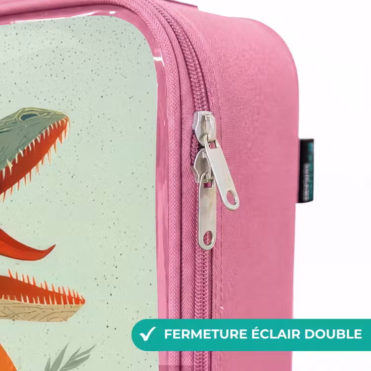Valise enfant - Rose - Chasseur rôdeur avec des feuilles — 7